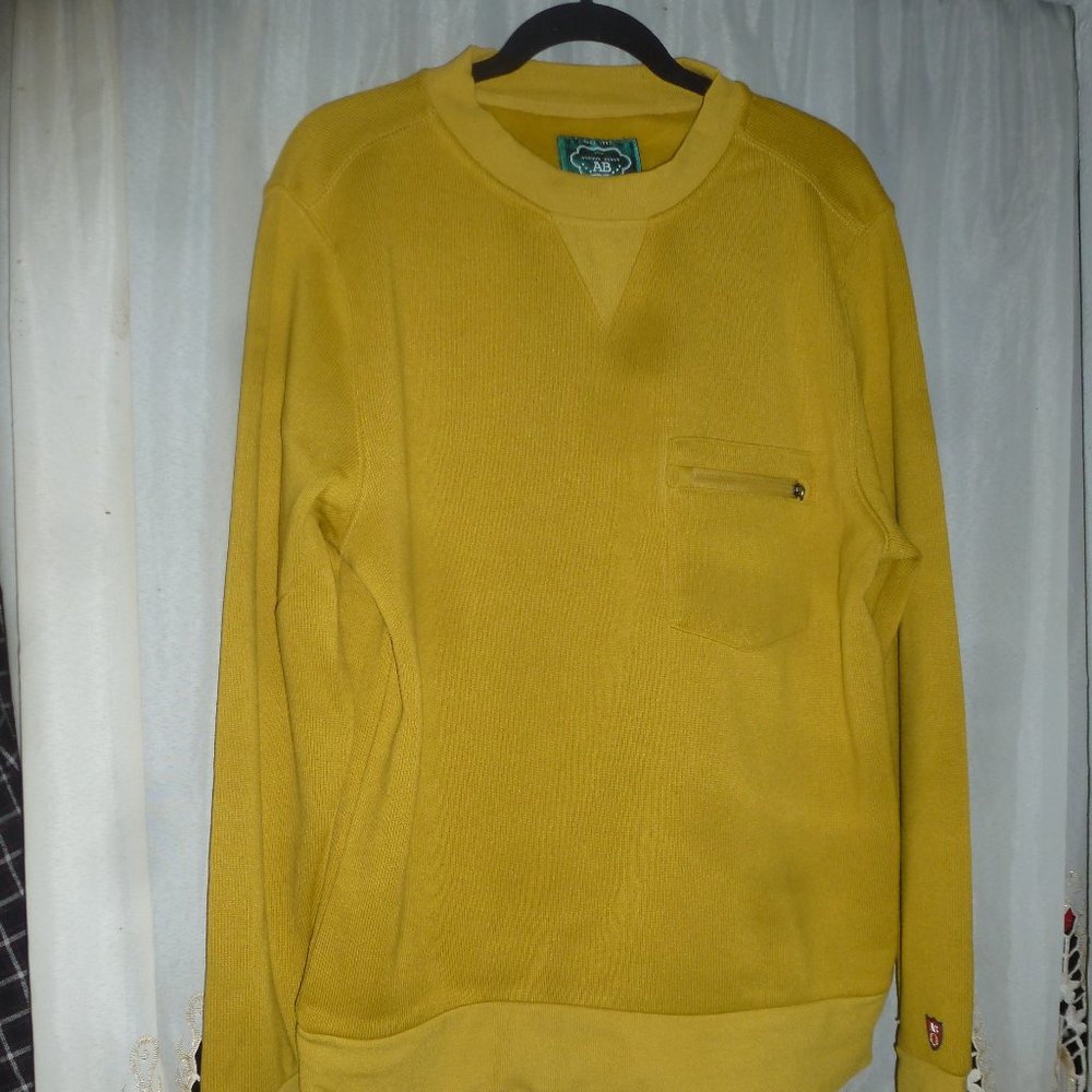 NEW Arthur Beale super soft Crewneck zip front pocket pullover sz M